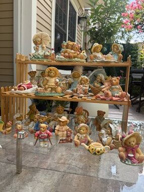 Assorted Ceramic Bear Figurine Collection - Pastel Multicolor